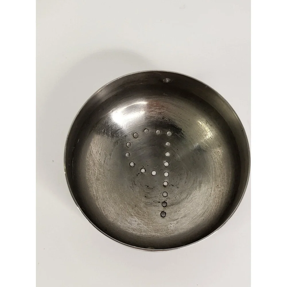 Vintage Stainless Steel Salt and Pepper Shakers Set Brushed Metal S P Lids